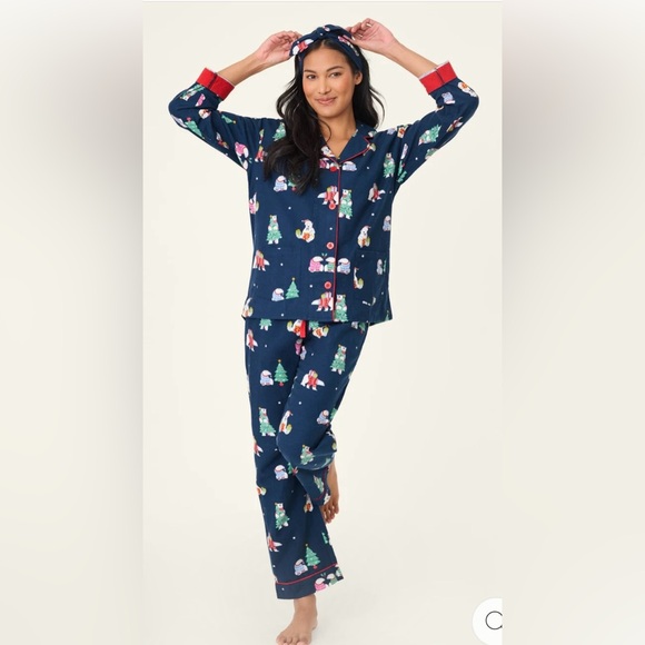 PJ Salvage Other - PJ Salvage New Bearly Awake 3-Piece Flannel PJ Set
